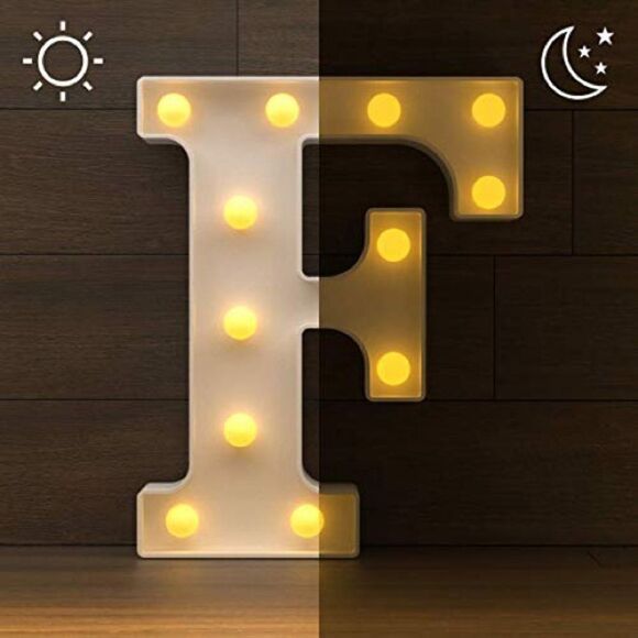 Brand New Youzone Initial F Marquee Light Up Letter Decor - Picture 1 of 2
